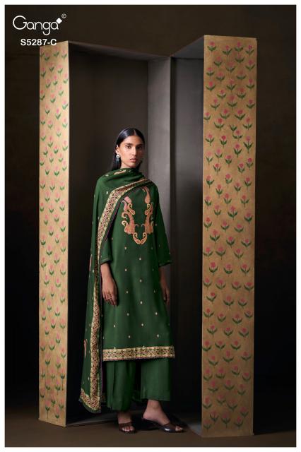 Ganga haelia 5287 pashmina dress materials wholesale